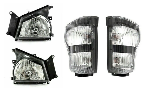 For 2004-2007 Isuzu NPR NQR 2006-07 GMC W4500 Headlight+Corner Light With Motor