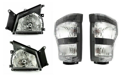 For 2004-2007 Isuzu NPR NQR 2006-07 GMC W4500 Headlight+Corner Light With Motor