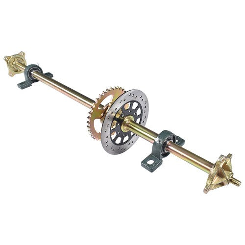 Solid Spare For ATV Quad Buggy Go Kart 44" Rear Live Axle Kit Wheel Hub Sprocket Brake Disc