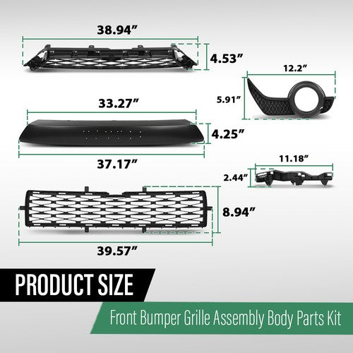 Solid Spare Fit For 14-19 Toyota 4Runner TRD/SR5 Front Bumper Grille Assembly Body Parts Kit