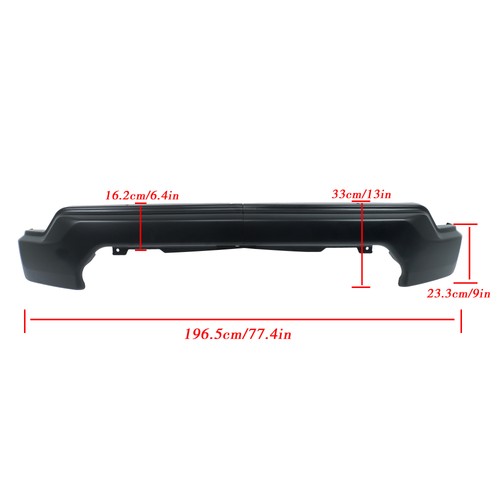 Solid Spare Brand New For GMC Sierra 1500 2019-2021 Split Style Black Front Bumper Face Bar