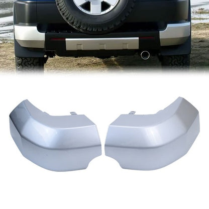 Pair Rear Corner Bumper End Cap Pad LH & RH Silver For Toyota FJ Cruiser 2007-14