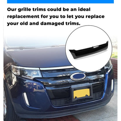 Solid Spare Front Lower Black Grille Bumper Moulding For 2011-2014 Ford Edge FO1087132