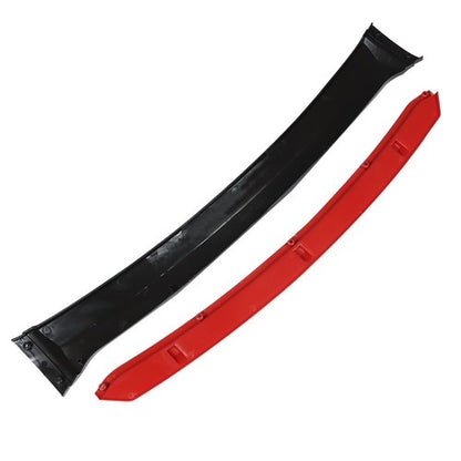 Solid Spare Universal Car Front Bumper Lip Spoiler Splitter Protector Red 2 Layer Lip Glossy