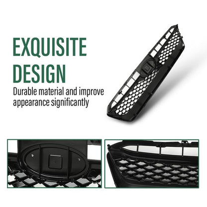 Solid Spare Front Upper Bumper Grille Honeycomb Grill Fit For 2015-2017 Subaru WRX STI