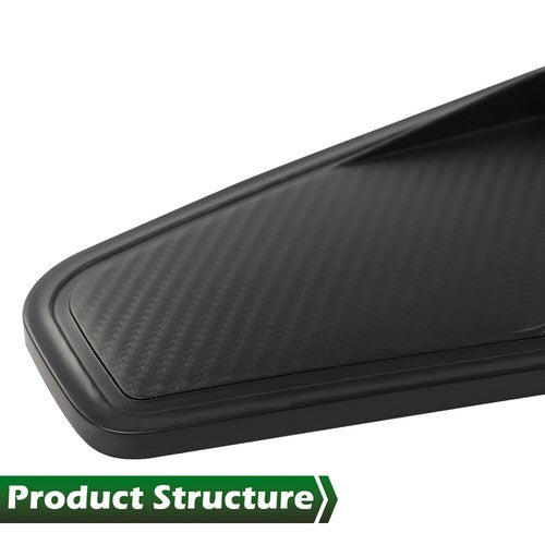Solid Spare Fit For 05-14 Ford Mustang GT 1/4 Quarter Side Window Louver Cover Carbon Look
