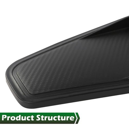 Solid Spare Fit For 05-14 Ford Mustang GT 1/4 Quarter Side Window Louver Cover Carbon Look