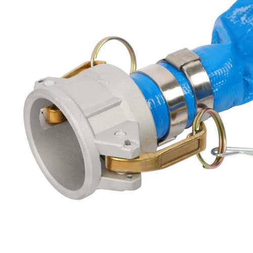 Solid Spare Irrigation Discharge Hose 1-1/2" x 25ft PVC With Aluminum Connectors For Pool