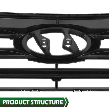 Solid Spare Fit For 2017-2018 Hyundai Santa Fe Sport Front Bumper Upper Grille Assembly