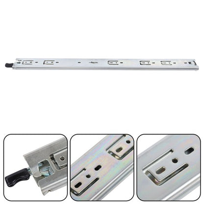 Solid Spare 1 Pair 22 Inch Locking Drawer Slides Full Extension & Lock 150 lb Load Capacity