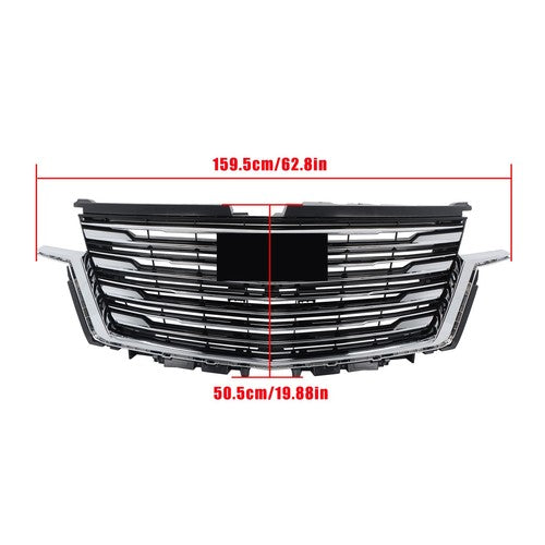 Solid Spare Fit For Cadillac Escalade 2021 2022 2023 Plastic Front Upper Bumper Grille