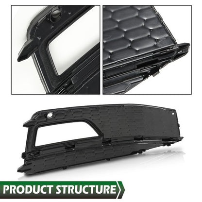 Solid Spare Fit For 13-16 Audi A4 Quattro B9 S4 S-Line Bumper Fog Light Lamp Bezel Left
