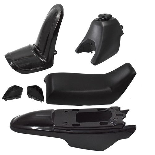 Solid Spare Plastic Fender Body Seat Gas Tank Kit for Yamaha PW50 PY50 Black