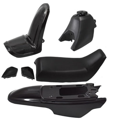 Solid Spare Plastic Fender Body Seat Gas Tank Kit for Yamaha PW50 PY50 Black
