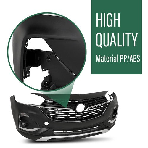 Solid Spare Front Bumper Cover Grille Assembly Kit Fit For Buick Encore GX 2020-2023