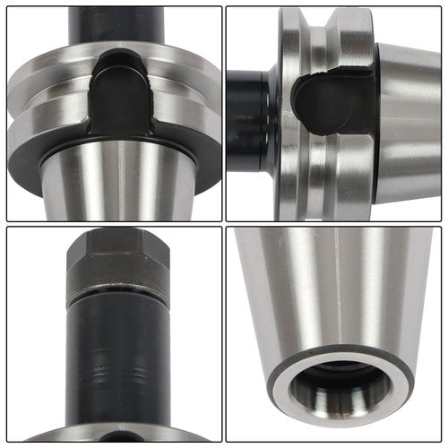 Solid Spare 3 Pcs BT40 ER16 Collet Chuck Set 100mm 4" M16 Thread CNC
