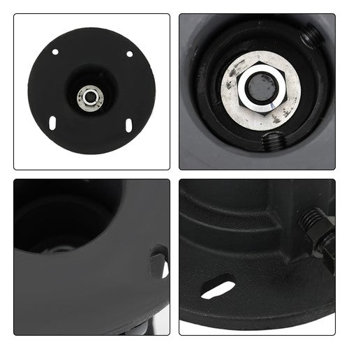 Solid Spare New C5G 12''-16'' Adjustable Cushioned 5th Wheel to Gooseneck Adapter Black
