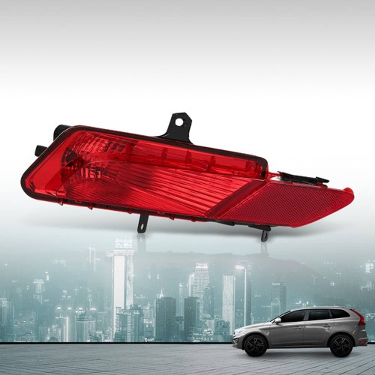 Solid Spare Fit For 14-17 Volvo XC60 Rear Bumper Reflector Fog Light Brake Lamp Left Side