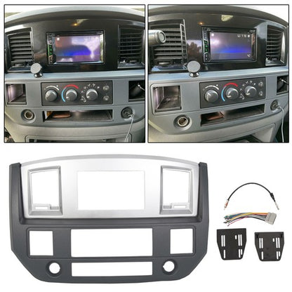 Solid Spare Radio Double Din Dash Install Bezel Kit Fits 2006-09 Dodge Ram 1500 2500 3500