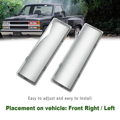 Solid Spare Fit For 94-98 GMC C/K Sierra Suburban Headlight Replacement Lens Smoke