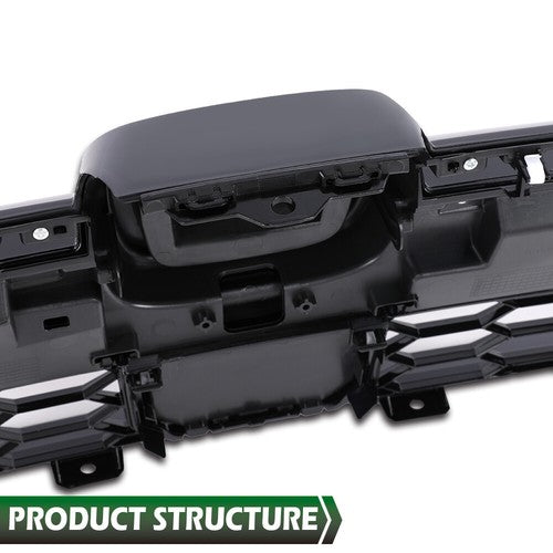 Solid Spare Fit For 2020-2022 Honda CR-V CRV BlackFront Bumper Upper Honeycomb Grille Grill