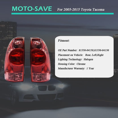 Solid Spare Tail Light Assembly For Toyota Tacoma 2005-2015 Pair Set Right + Left Rear Side