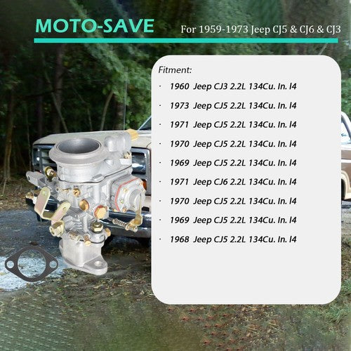Solid Spare Solex 1 Barrel Carburetor 17701.02 Fit For Jeep CJ3 CJ5 CJ6 2.2L l4 1959-1973