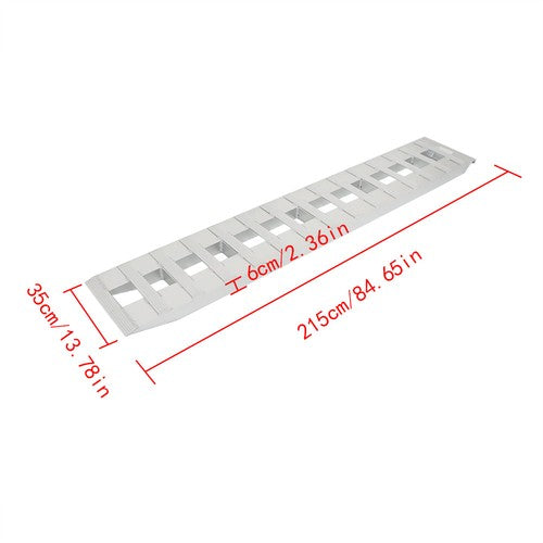 Solid Spare 84"×14" Aluminum Ramps Car Trailer Truck 1 Pair Ramps 6063 Aluminum 6000Lbs