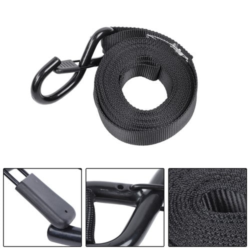 Solid Spare 4 Pack Steel Ratchet Strap Black Fracture Strength 2200lbs 1in*15ft S Hooks
