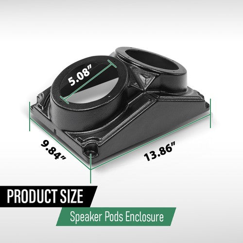 Solid Spare 6.5" Overhead Roof Mount Speaker Pods Audio Kit Enclosure For Polaris/Can Am/UTV