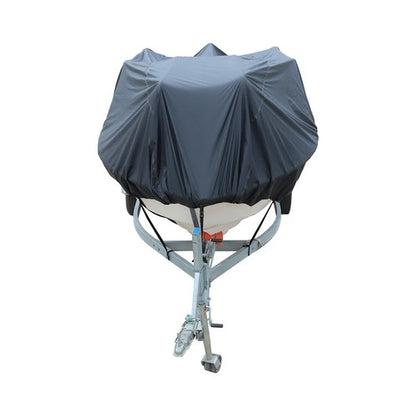 Solid Spare 11-13ft Waterproof Heavy Duty Boat Cover V-Hull Runabouts 420D Black