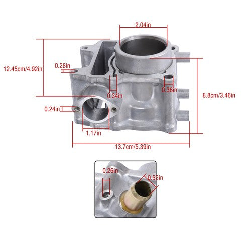 Solid Spare For Honda Lead125 Pcx125 Click125i Forza 125 Cylinder Piston Gaskets Kit 52.4mm