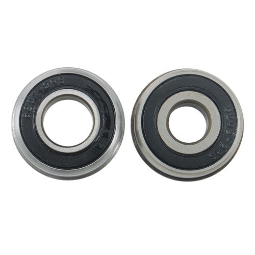 Solid Spare 13in x6.5-6 Solid Lawn Mower Tires & Wheel Smooth Flat White Rims 2 PCS