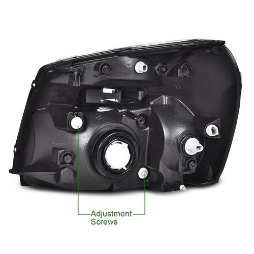 Solid Spare Fit For 05-09 Chevy Equinox Clear Lens Chrome Housing Headlights Left+Right