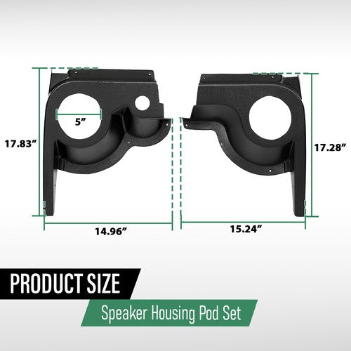 Solid Spare Fit For 1994-2013 EZGO TXT Golf Cart Speaker Pods Speakers Audio Stereo Housings