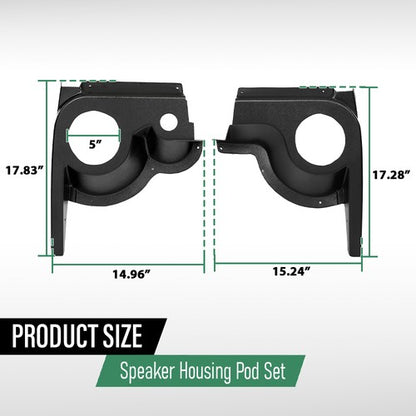 Solid Spare Fit For 1994-2013 EZGO TXT Golf Cart Speaker Pods Speakers Audio Stereo Housings