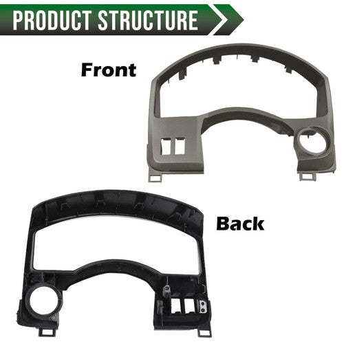 Solid Spare Fit For 04-06 Nissan Titan Armada Dash Panel Gauge Cover Bezel Trim Gray
