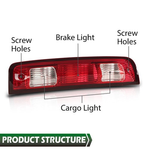 Solid Spare New Fit For 2011-2018 Ram 1500 2500 3500 High Mount Third Brake Light Cargo Lamp