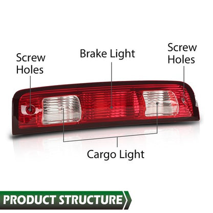 Solid Spare New Fit For 2011-2018 Ram 1500 2500 3500 High Mount Third Brake Light Cargo Lamp
