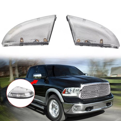 Solid Spare 2Pcs LED Mirror Turn Signal Lights Puddle Lamps For 2009-14 Dodge Ram 1500 2500