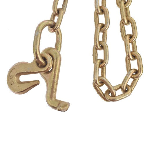 Solid Spare US 5/16 x 6 FT 15" Axle J Hook Tow Rollback Wrecker Recovery Chain G70 New