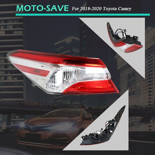 Solid Spare Rear Tail Light Outer Lamp Driver/LH Side For Toyota Camry SE LE 2018 2019 2020