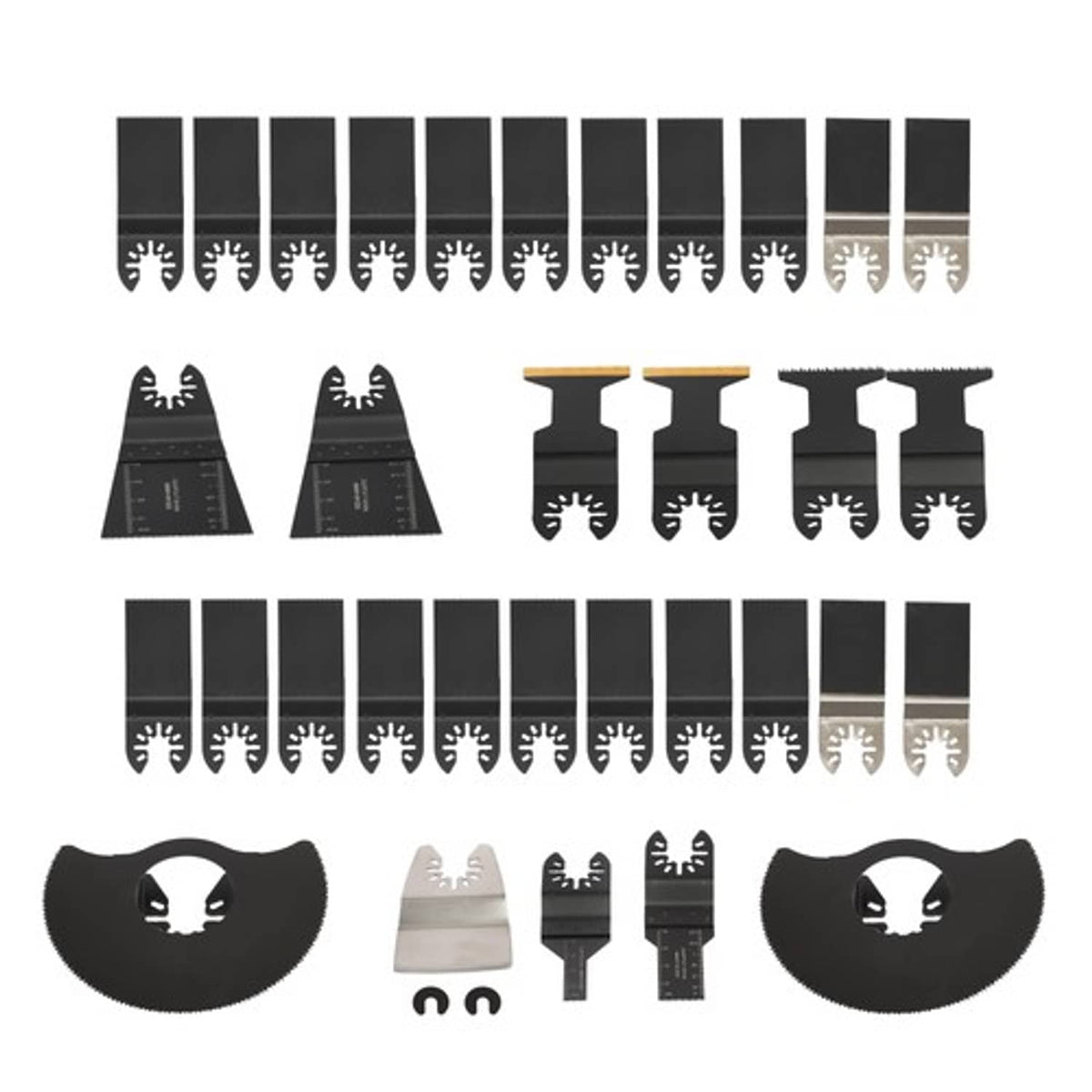 Solid Spare Oscillating Saw Blades Combination Multitool Kit for Wood Metal 35 PCS
