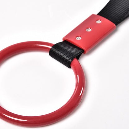 Solid Spare ROUND-SHAPED RED JDM TSURIKAWA RING SUBWAY TRAIN BUS HANDLE STRAP CHARM DRIFT