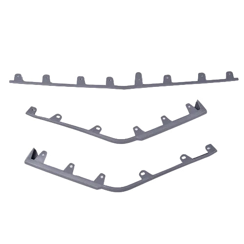 Solid Spare Bumper Trim Fit For 2009-2015 Cadillac CTS V Model Front Bumper Molding Kit Gray