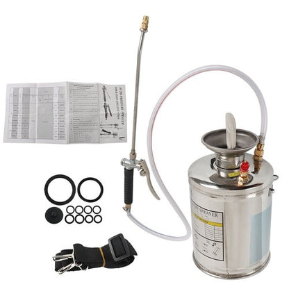 Solid Spare 1 Gallon 4L Pump Sprayer w/ 3ft Reinforced Hose Stainless Steel Sprayer