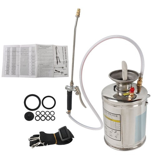 Solid Spare 1 Gallon 4L Pump Sprayer w/ 3ft Reinforced Hose Stainless Steel Sprayer
