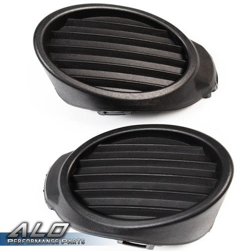 Solid Spare Fit For 2012-2014 Ford Focus Front Bumper Trim Fog Light Hole Covers Black