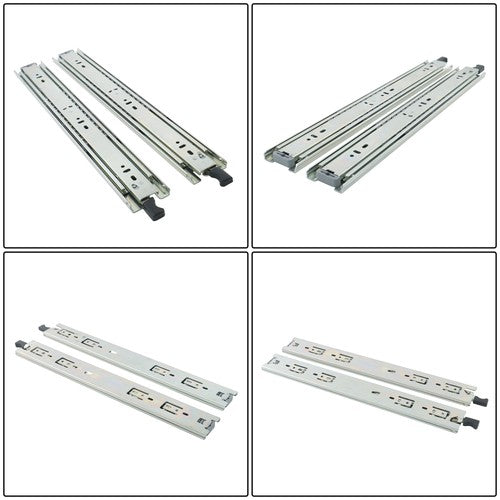 Solid Spare 1 Pair Locking Drawer Slides 16" Full Extension & Lock 150lbs Capacity