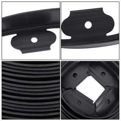 Solid Spare L-shaped 100FT Garden Edge Lawn Grass Stone Isolation Strip 64pcs Anchoring New